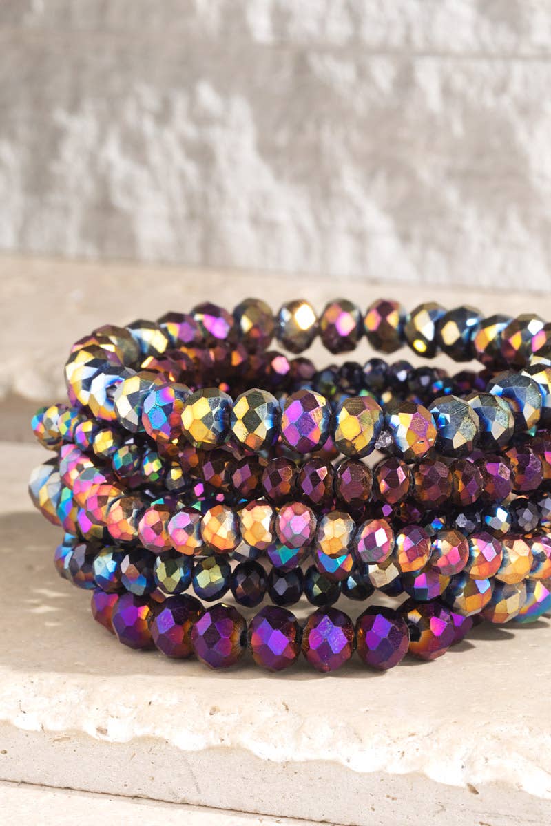 Glass Bead 9 Set Bracelet
