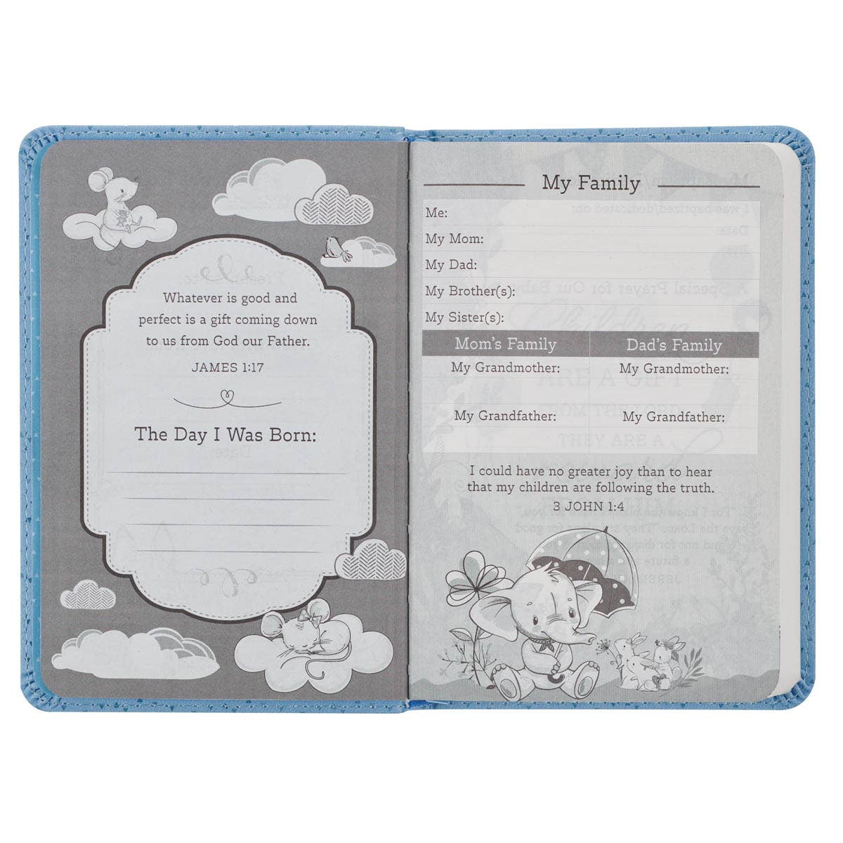 Bible NLT Infant New Testament Faux leather, Blue