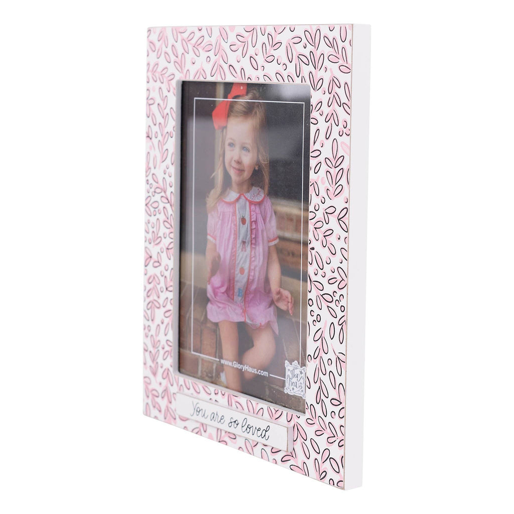 You Are Loved Pink White Frame