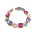 Pastel Multi Glass Crystal 7.5" Bracelet