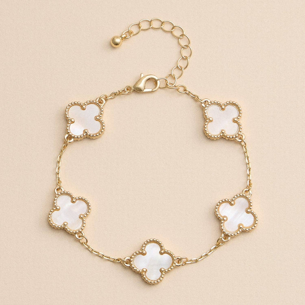Colorful Shell Charm Bracelet with Gold Detailing