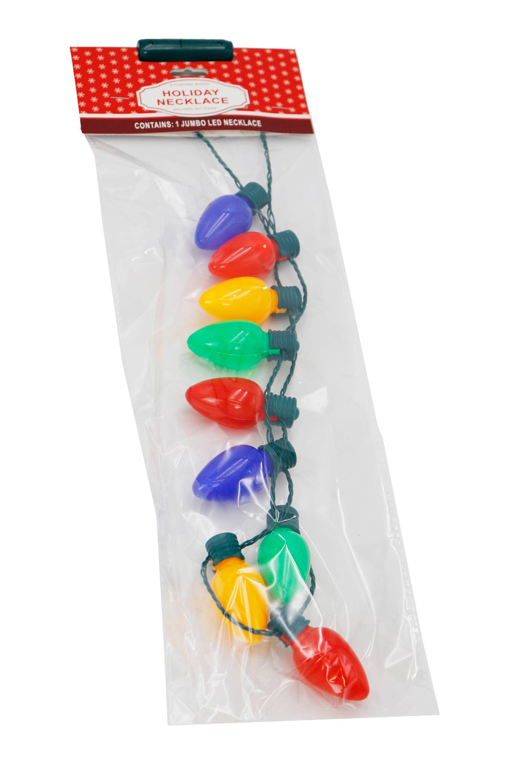 Christmas LED String Light Bulb Necklace - 9 Bulb