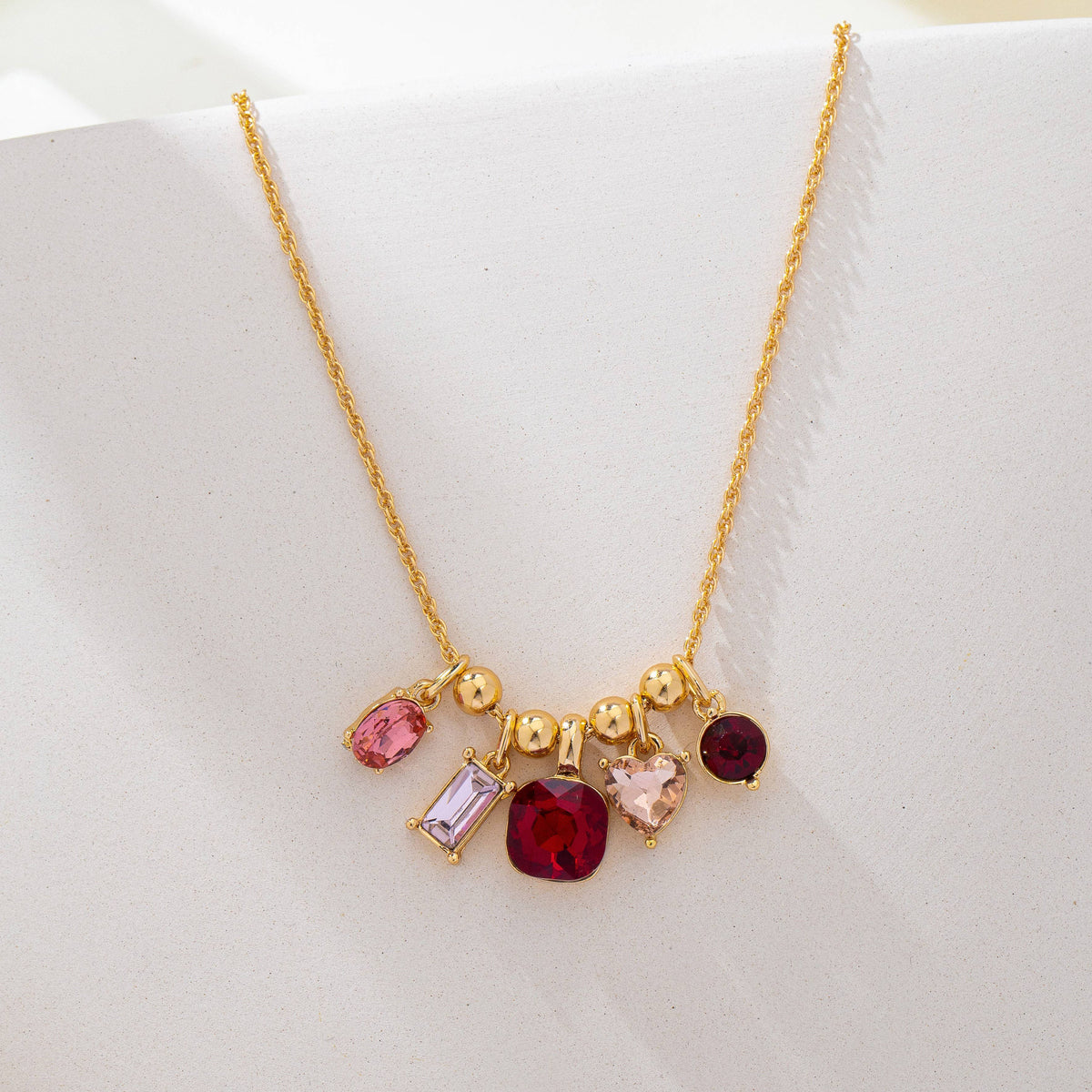 Multicolor Crystal Cluster Charm Pendant Necklace | 80N93296
