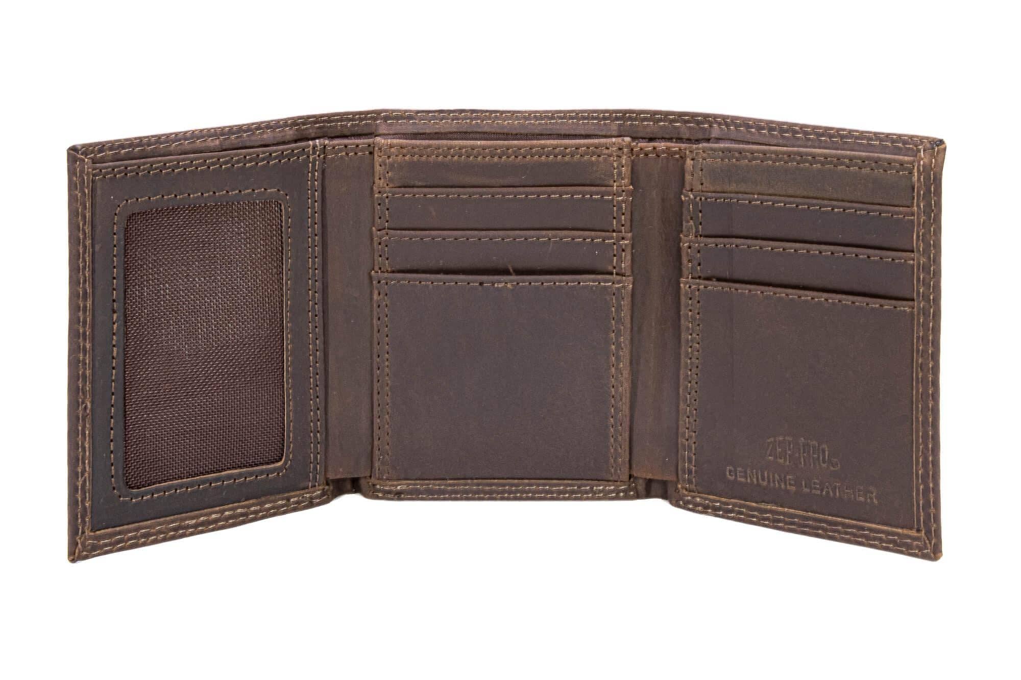 Mississippi State Bulldogs Men's Collegiate Trifold Leather Wallet.