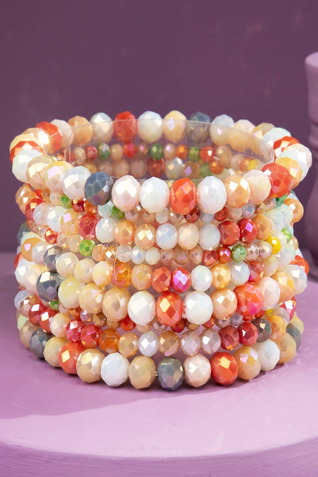 Glass Bead 9 Set Bracelet