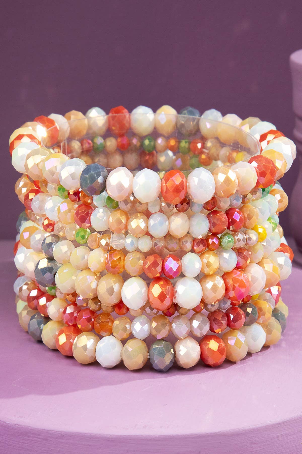 Glass Bead 9 Set Bracelet