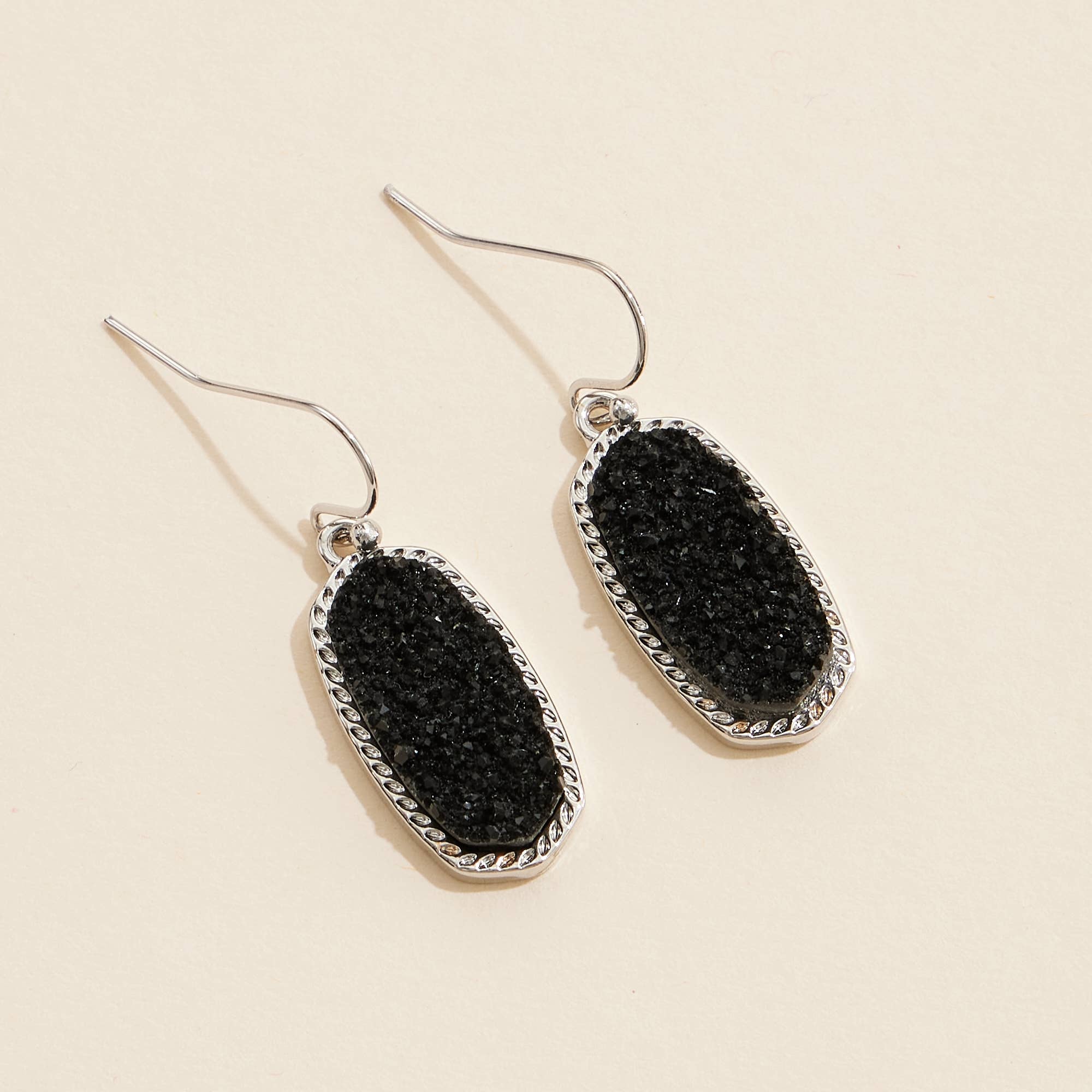 Druzy Stone Dangling Earrings