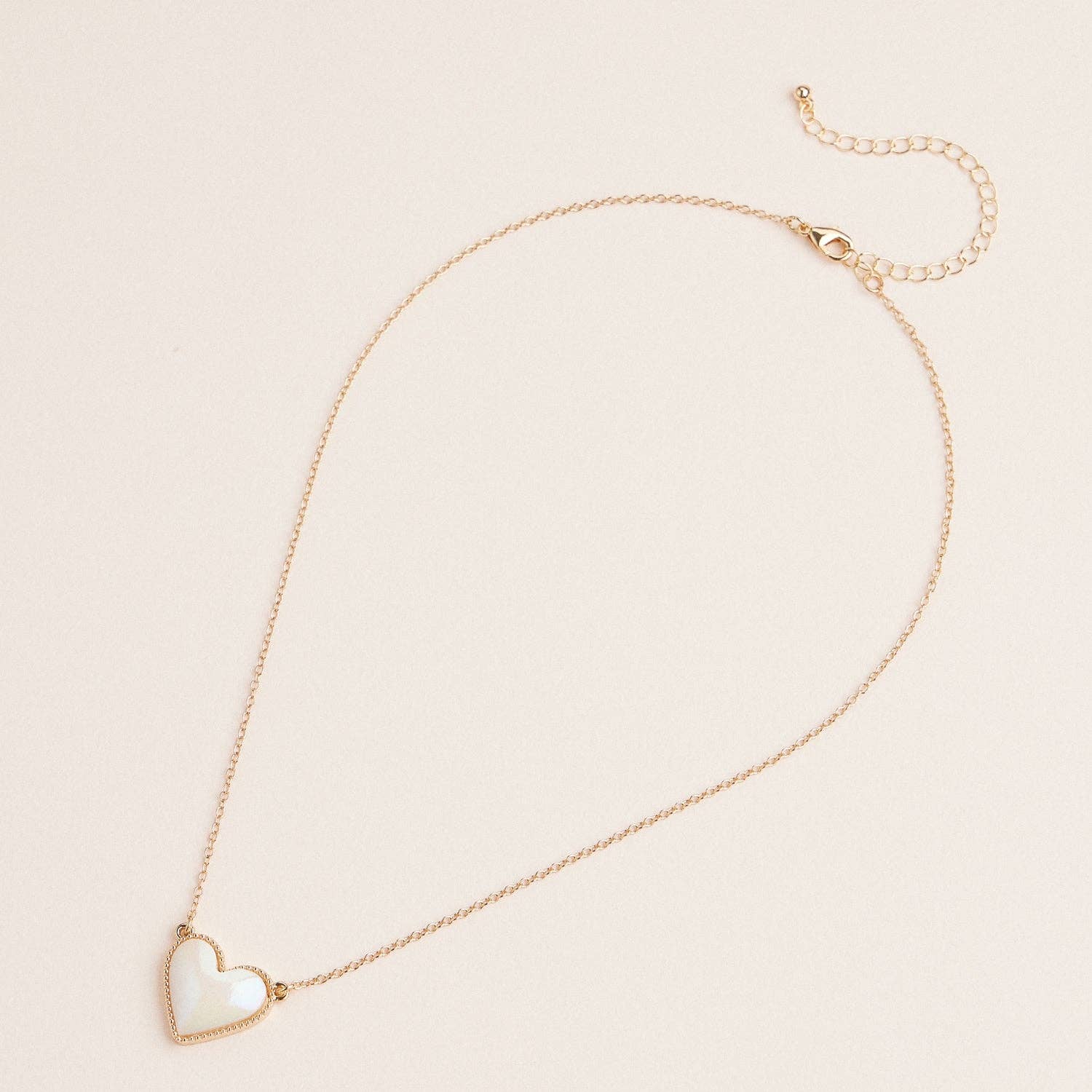 Heart Shaped Enamel Pendant Necklaces in Gold Chain