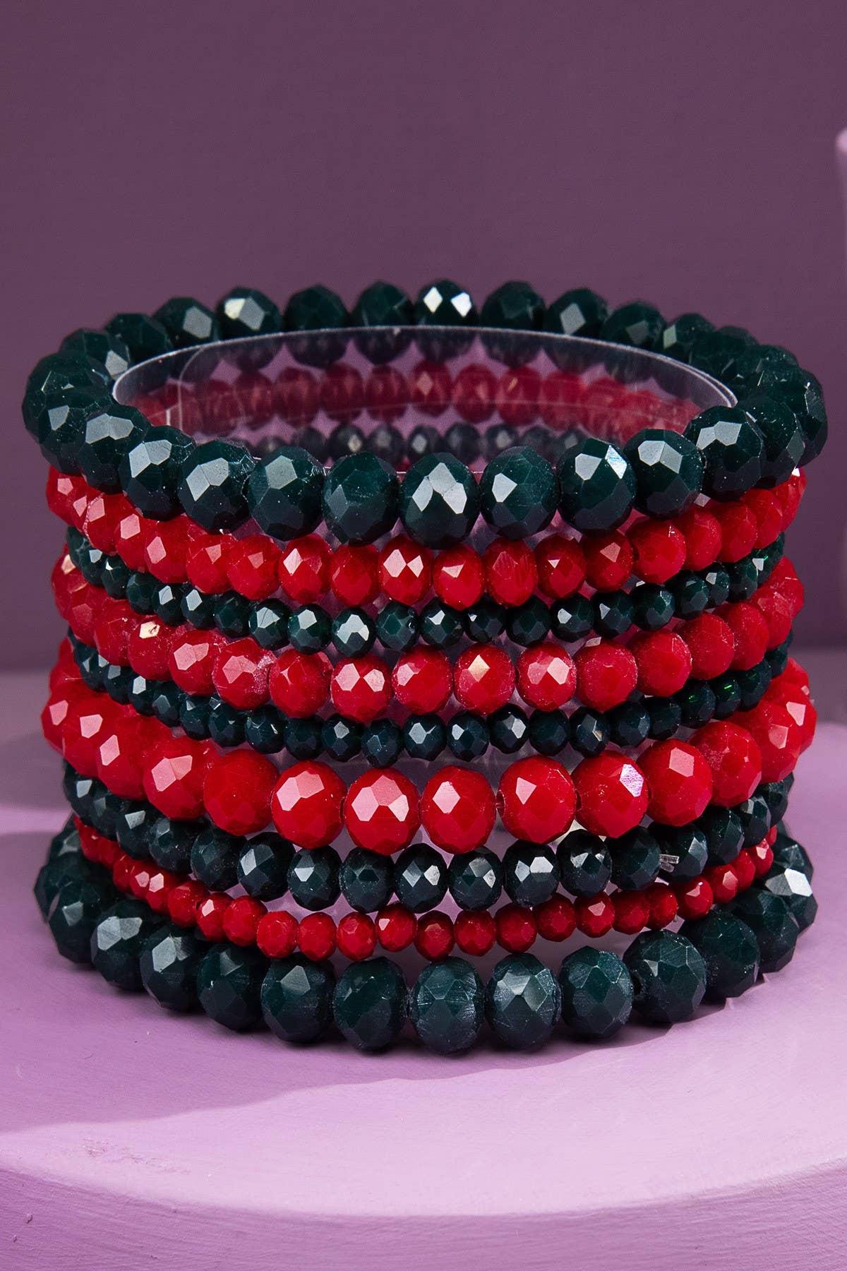Glass Bead 9 Set Bracelet