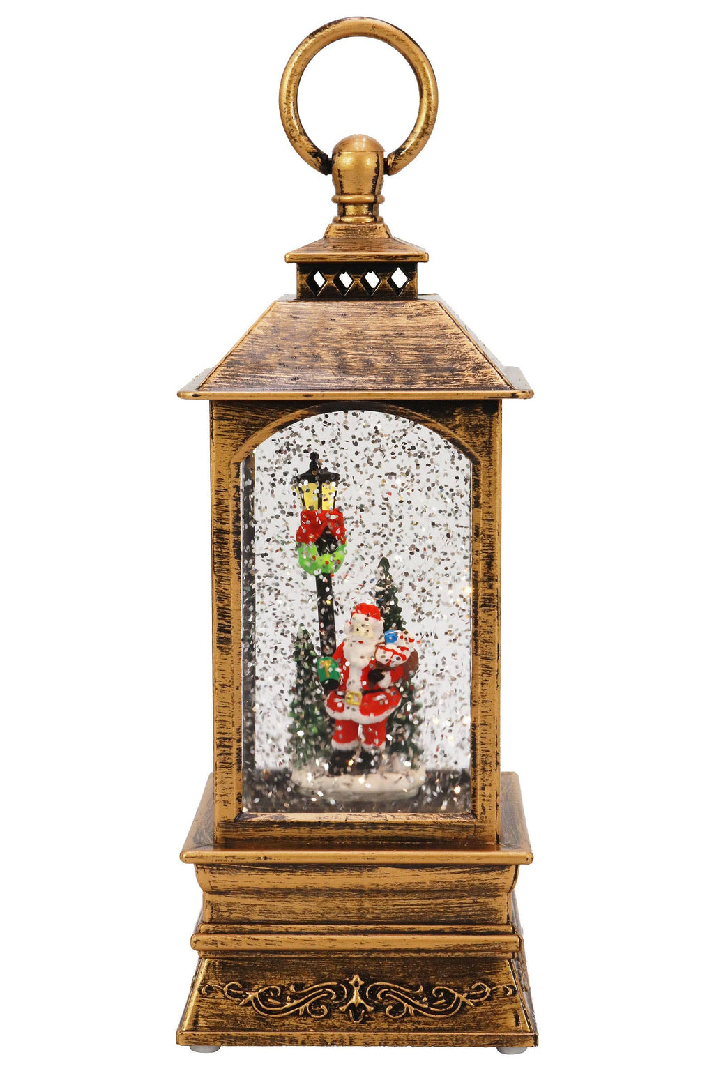 Vintage Christmas Glittering Music Led Lantern - Steady
