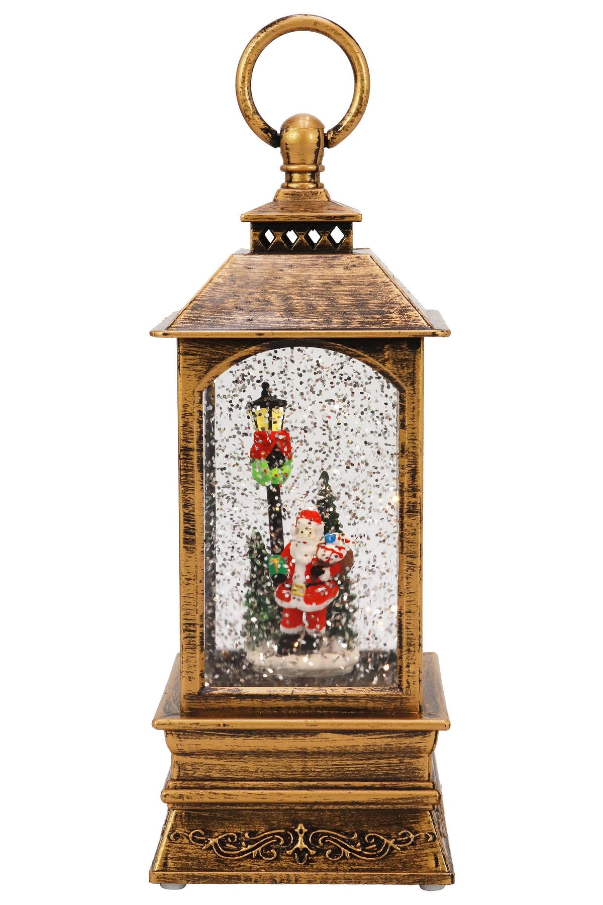 Vintage Christmas Glittering Music Led Lantern - Steady