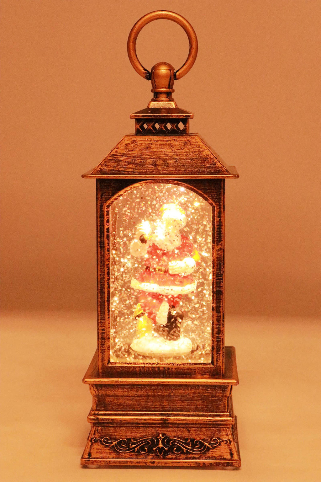 Vintage Christmas Glittering Music Led Lantern - Steady