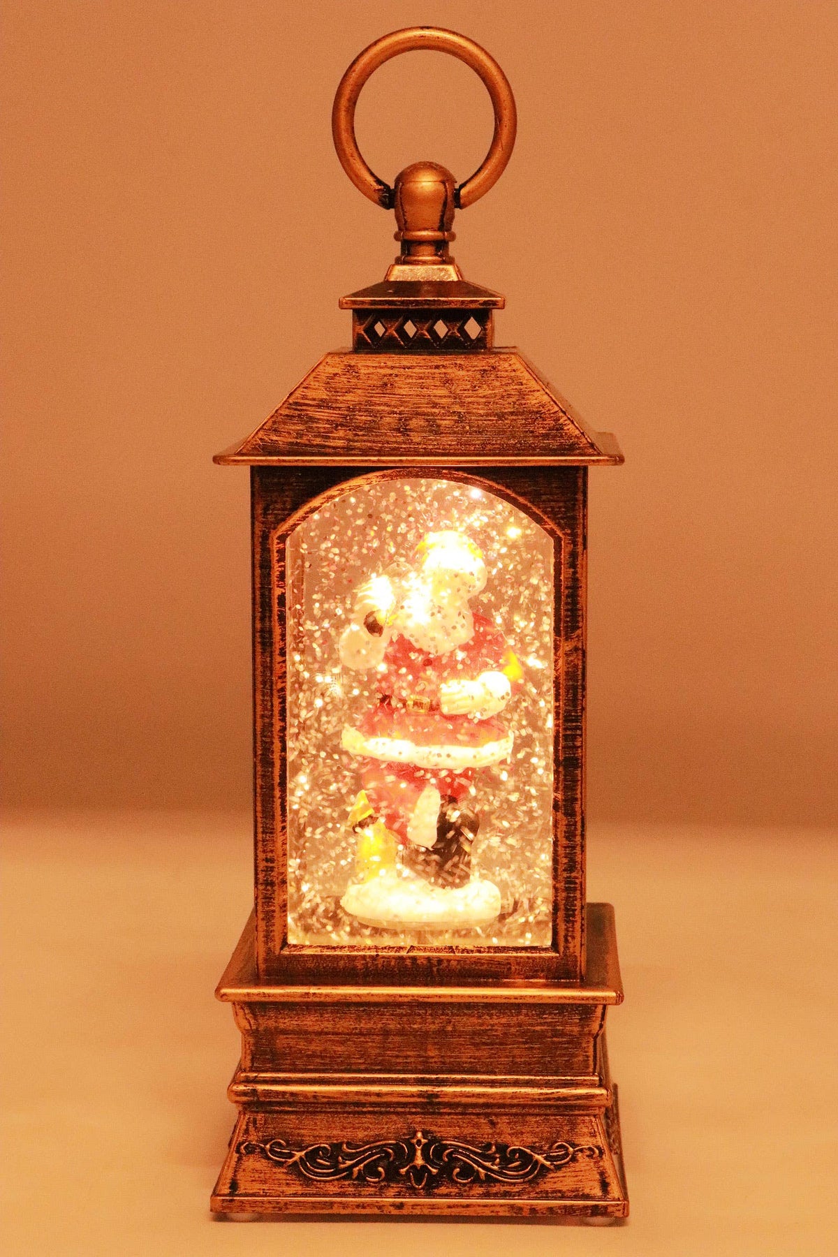 Vintage Christmas Glittering Music Led Lantern - Steady