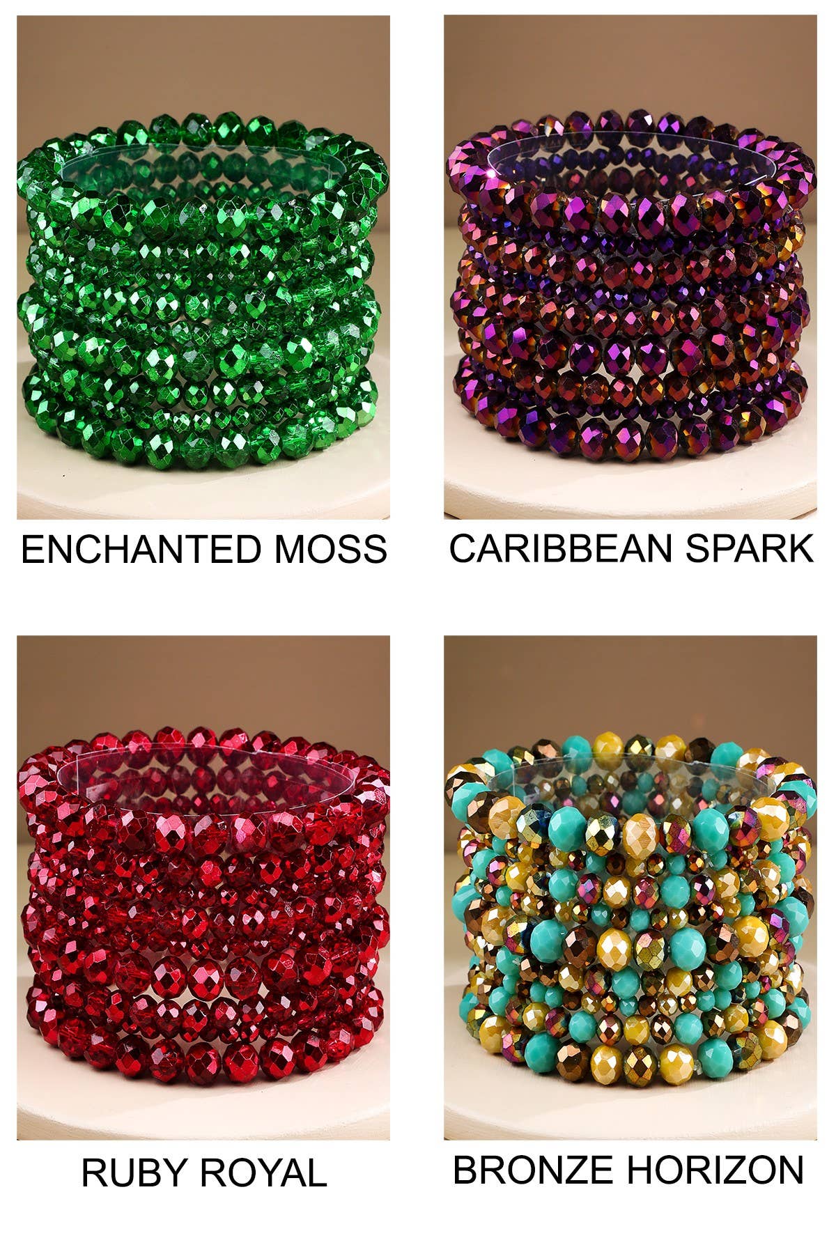 Glass Bead 9 Set Bracelet