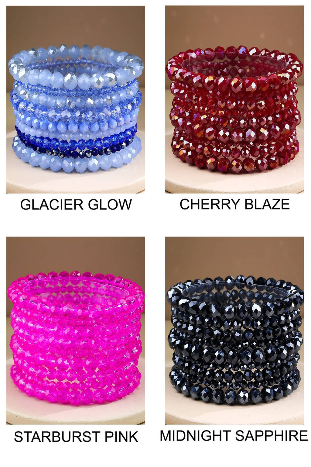 Glass Bead 9 Set Bracelet