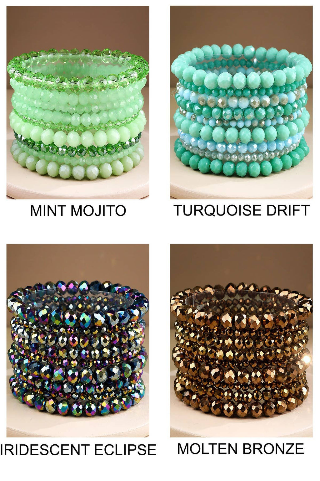 Glass Bead 9 Set Bracelet