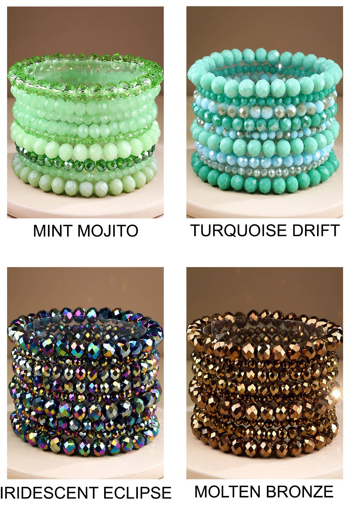 Glass Bead 9 Set Bracelet