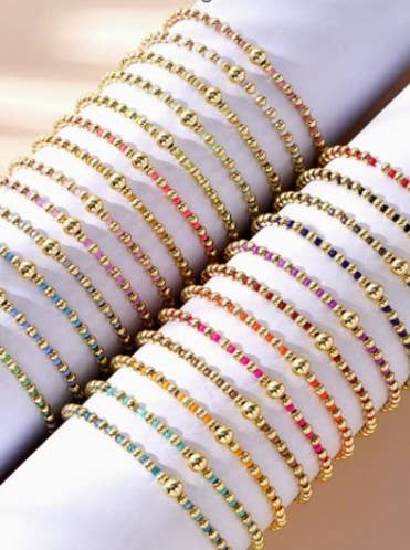 BOHO COLORFUL BALL BEADED BRACELET | 40B5223