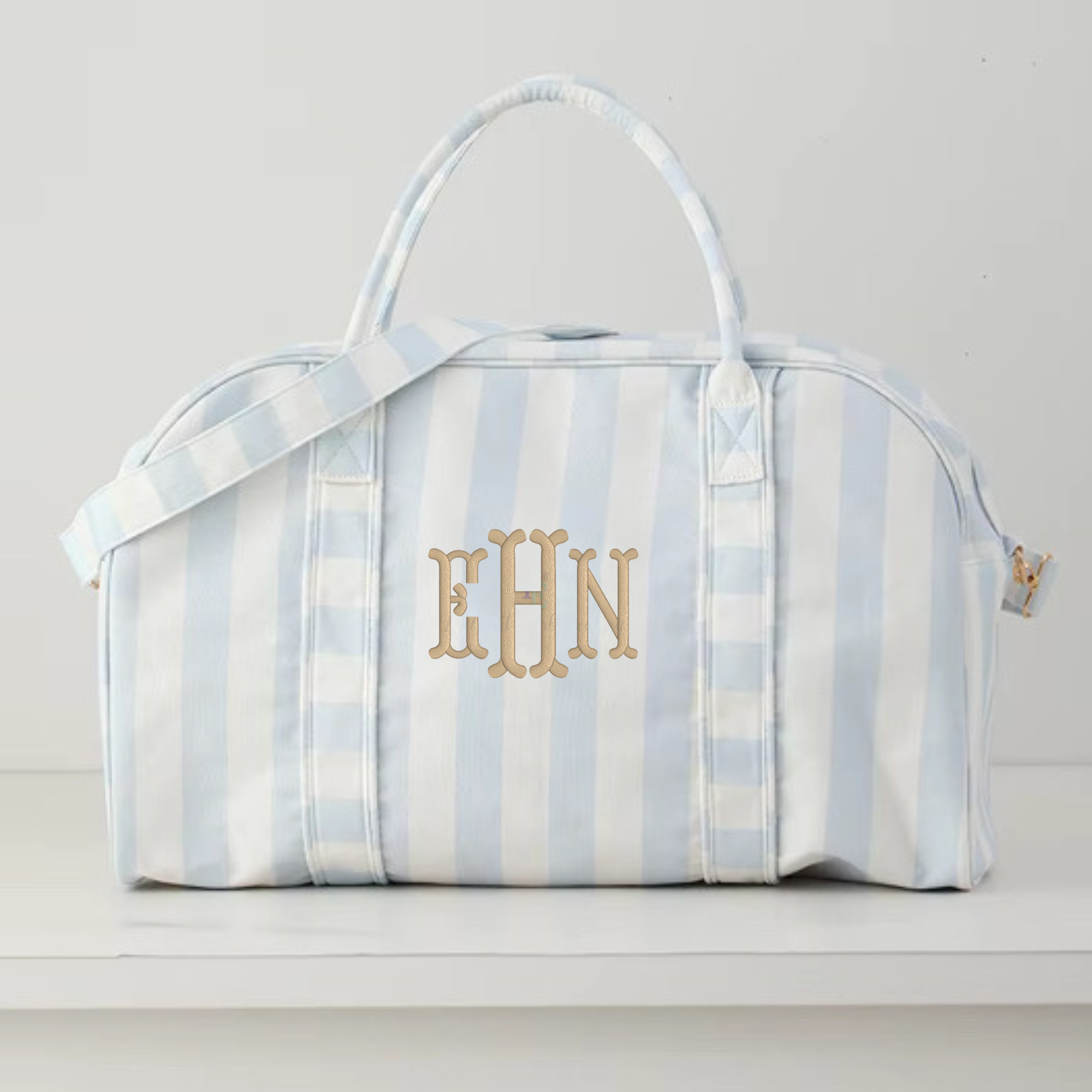 Stripe Weekender Duffel Bag Seaside Stripes