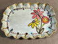 Oval Platter (Drip Flowers)