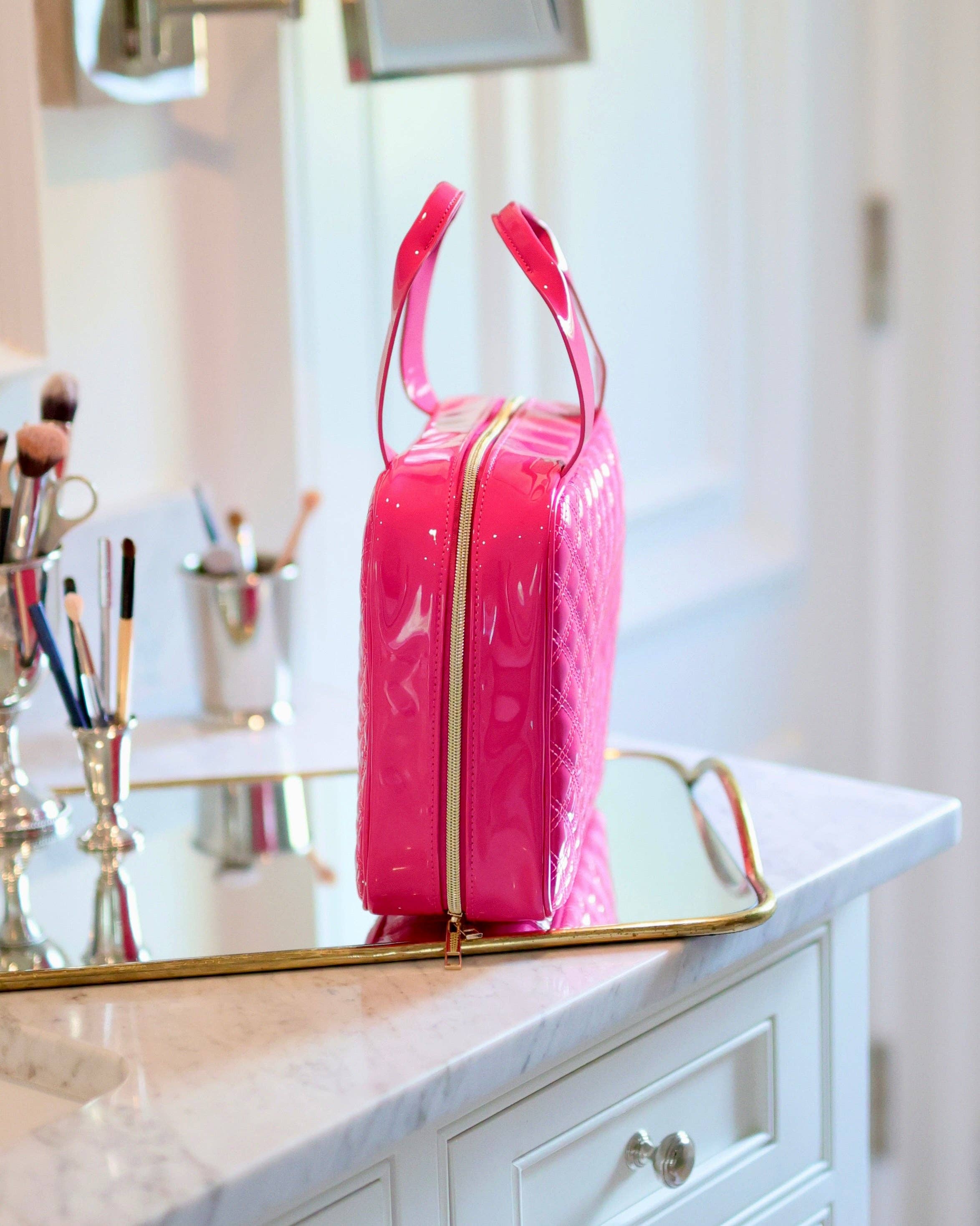 Punta Cana Large Case Hot Pink Patent