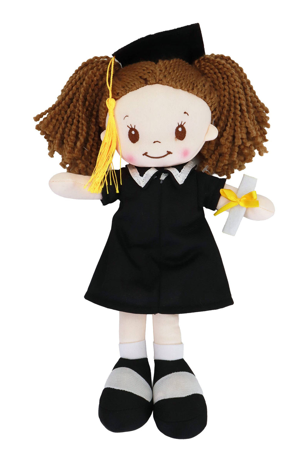 Graduation Girl and Boy Cap Gown Stuffed Rag Doll - 12 Inch