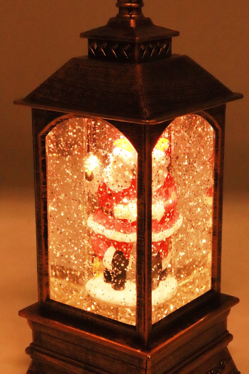 Vintage Christmas Glittering Music Led Lantern - Steady