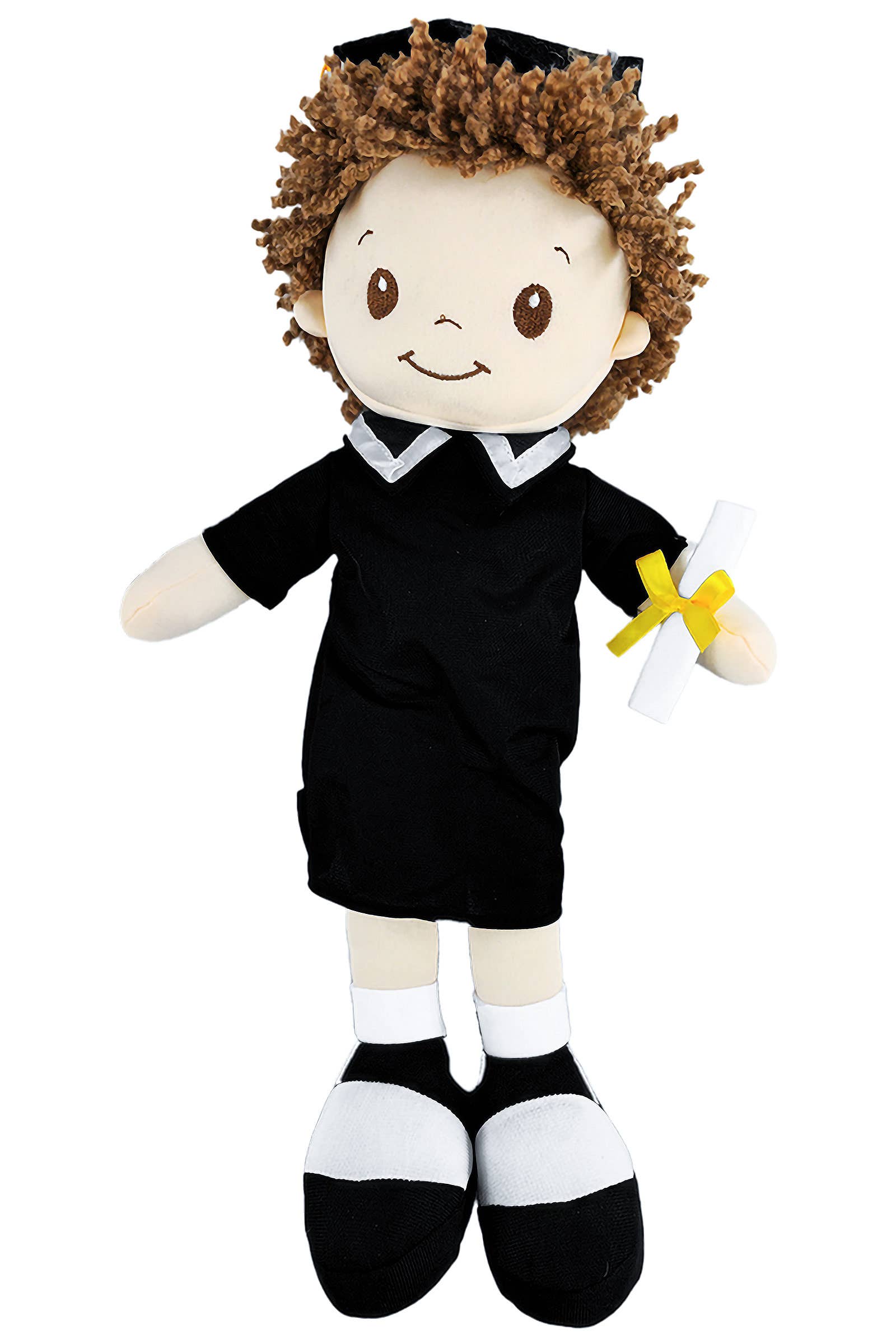 Graduation Girl and Boy Cap Gown Stuffed Rag Doll - 12 Inch