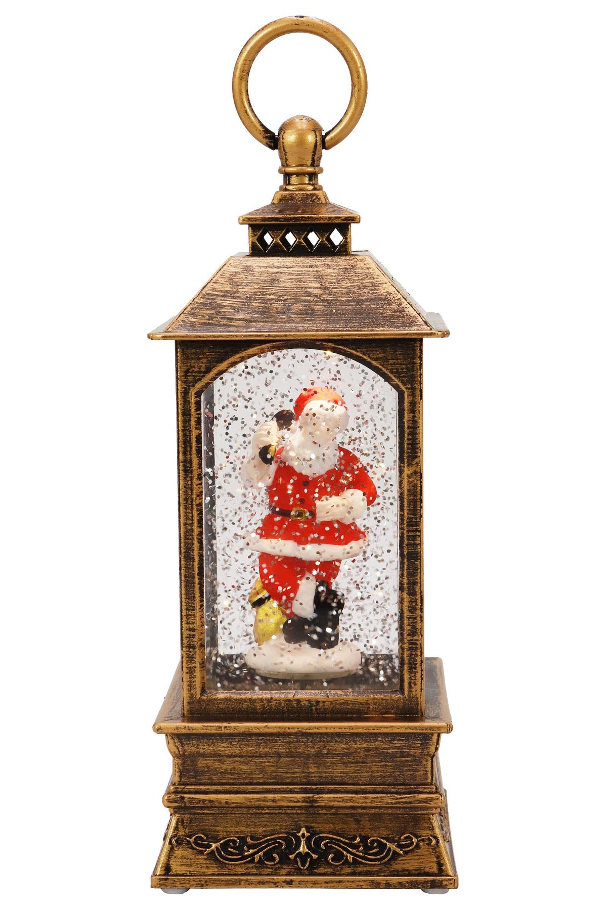 Vintage Christmas Glittering Music Led Lantern - Steady