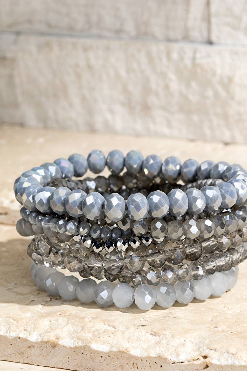 Glass Bead 9 Set Bracelet