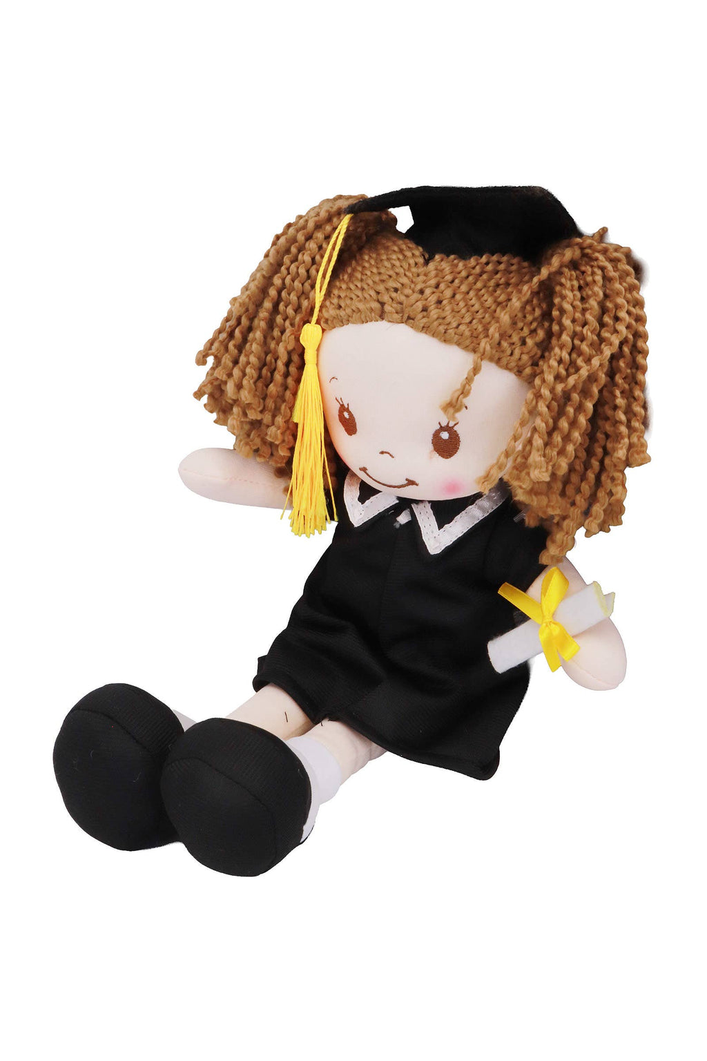 Graduation Girl and Boy Cap Gown Stuffed Rag Doll - 12 Inch