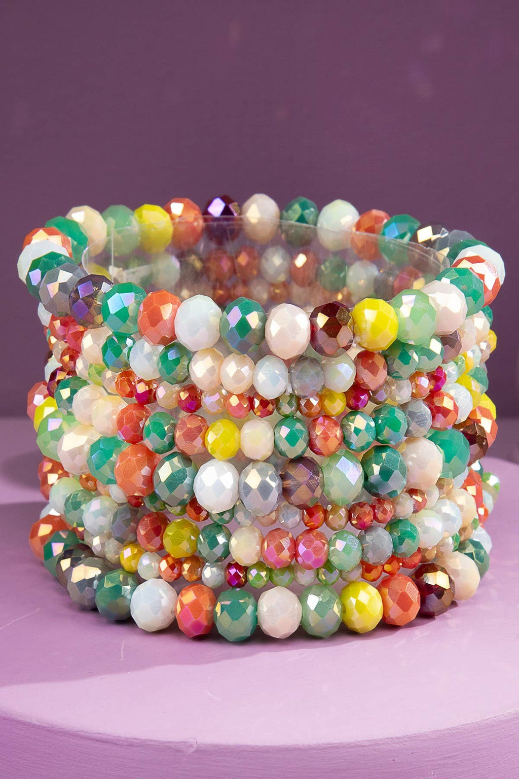 Glass Bead 9 Set Bracelet