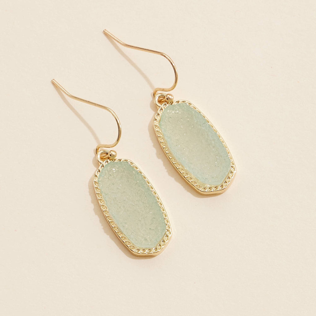 Druzy Stone Dangling Earrings