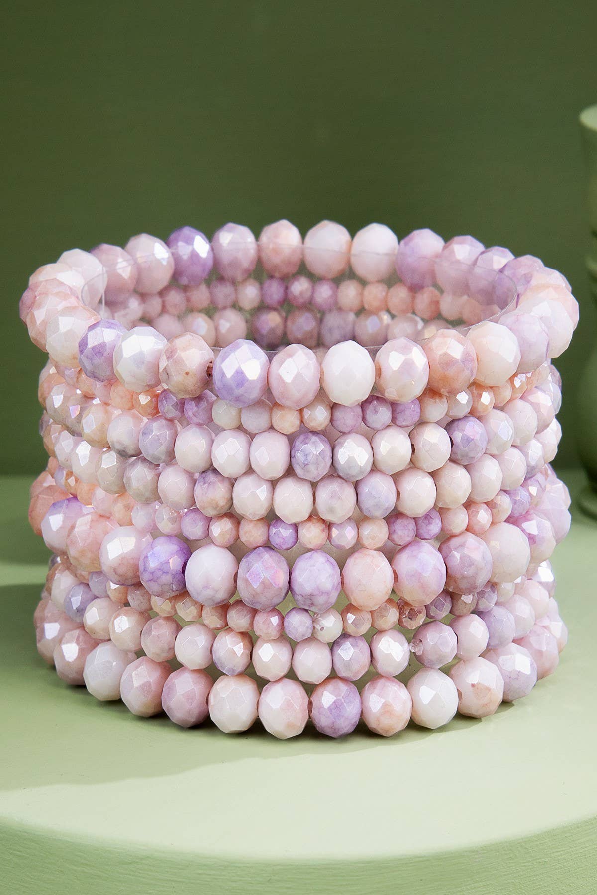 Glass Bead 9 Set Bracelet
