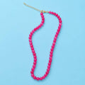 NATURAL AGATE GLASS SEMI PRECIOUS BEAD NECKLACE | 40NK9754