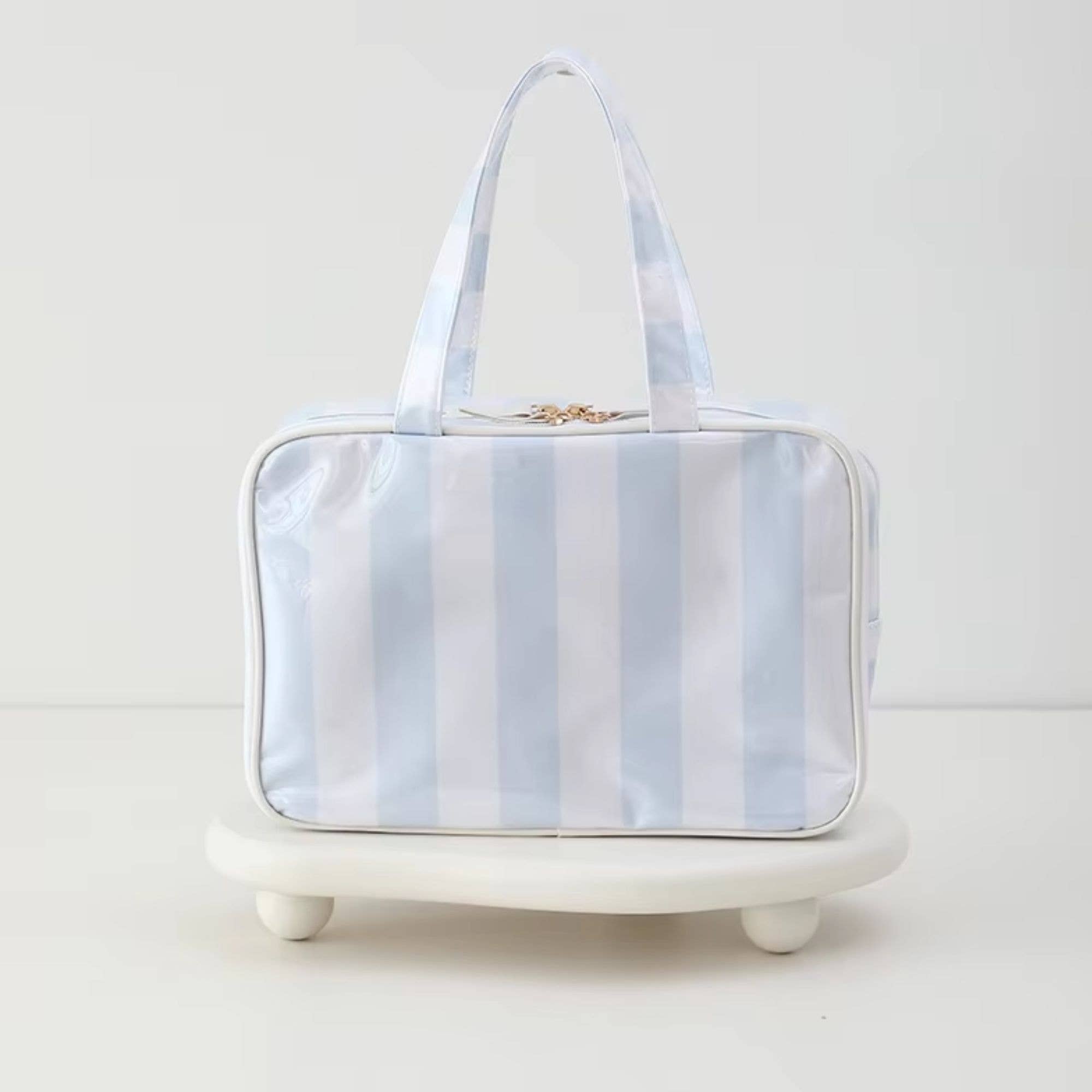 Waterproof Cosmetic Case PVC Make up Bag Seaside Stripes