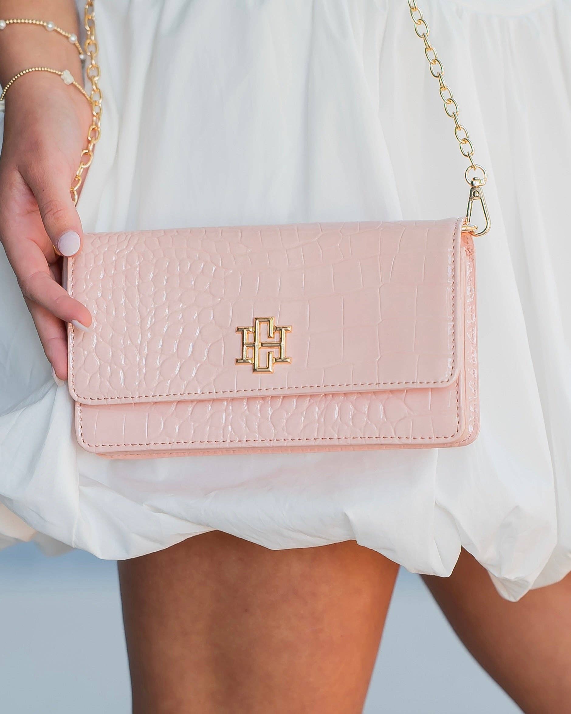 Brynleigh Clutch Crossbody Blush Patent EC