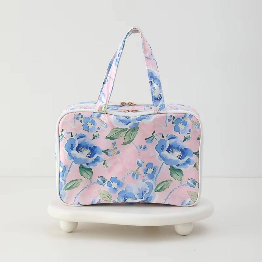 Waterproof Cosmetic Case PVC Make up Bag Bluebell Voyage