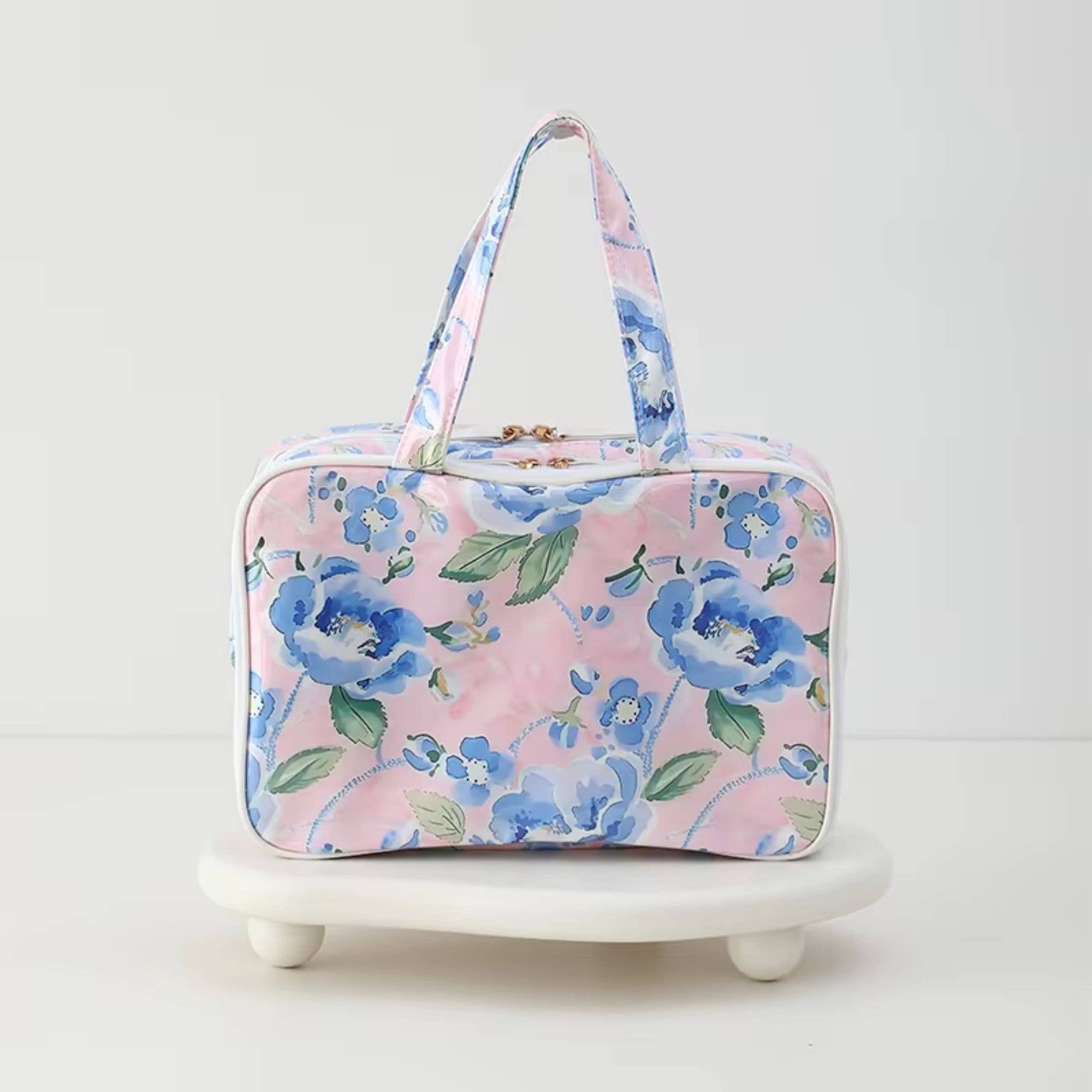 Waterproof Cosmetic Case PVC Make up Bag Bluebell Voyage