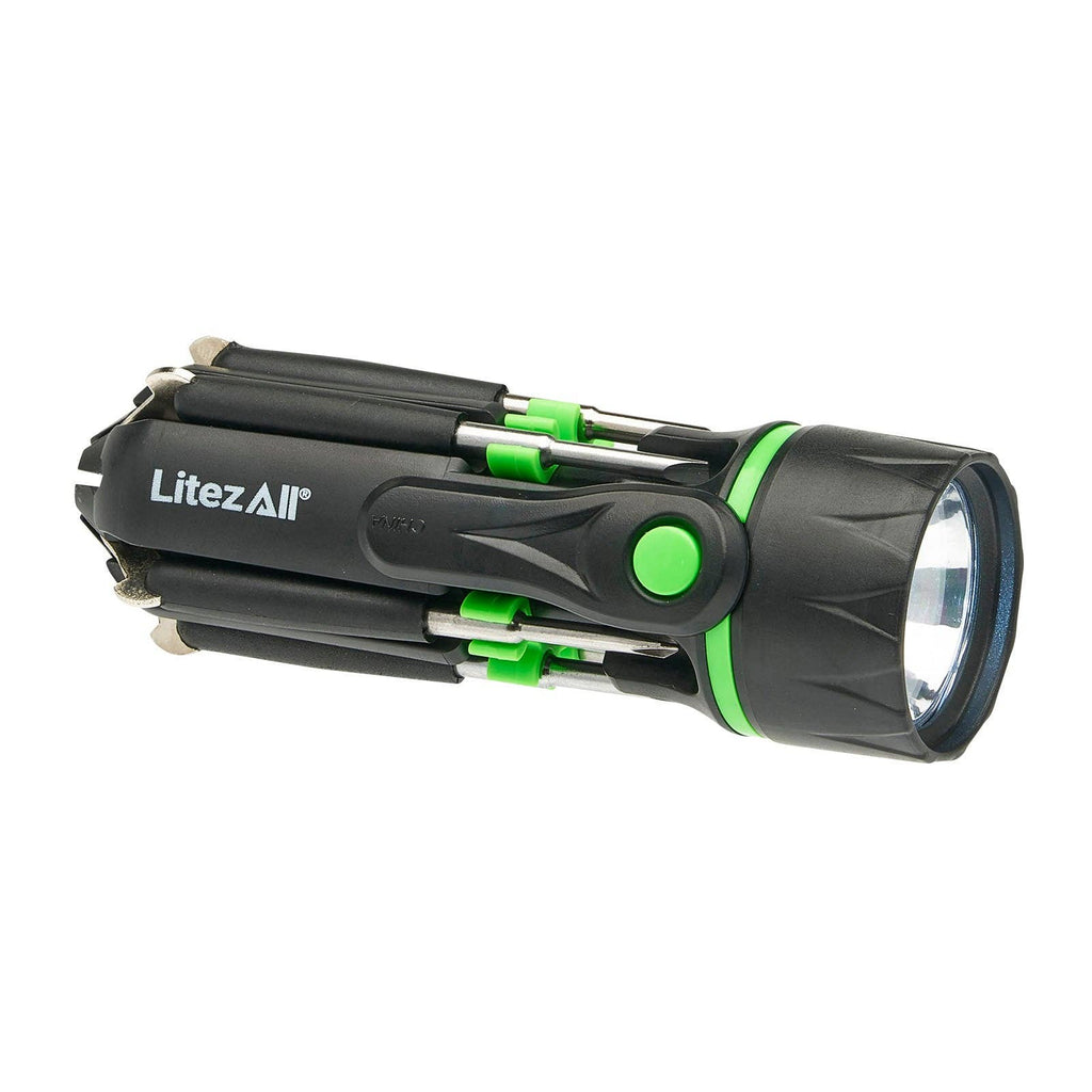 LitezAll LED Flashlight with 7 Screwdrivers