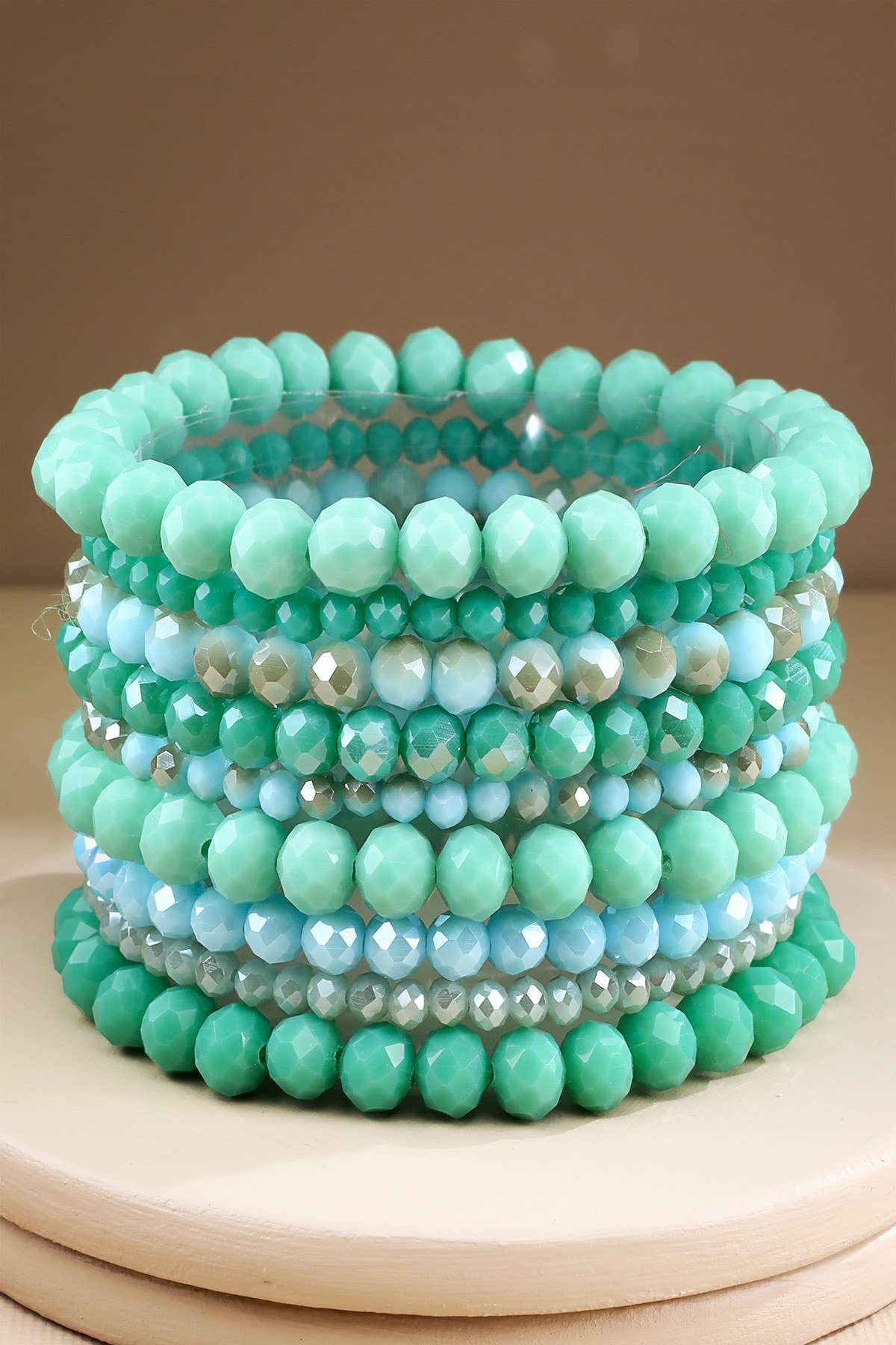 Glass Bead 9 Set Bracelet