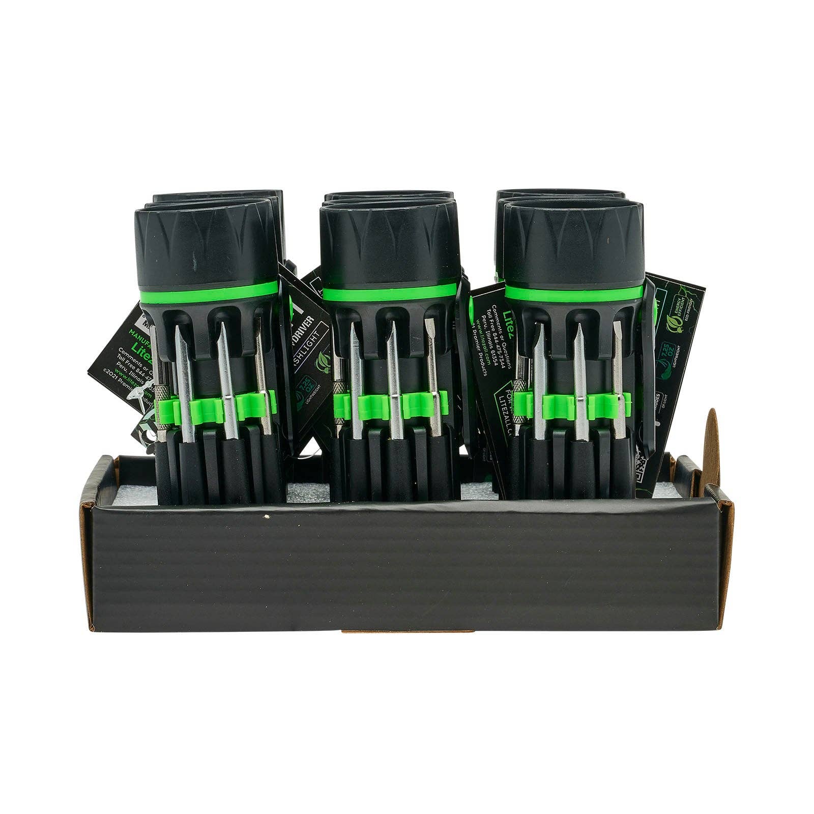 LitezAll LED Flashlight with 7 Screwdrivers