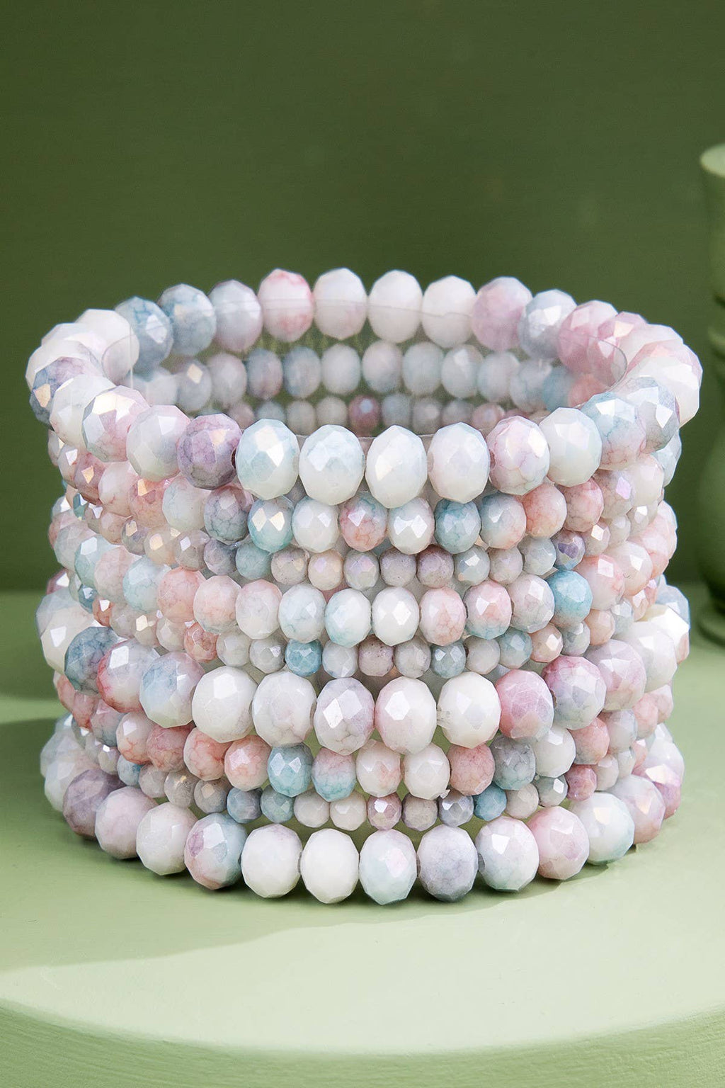 Glass Bead 9 Set Bracelet