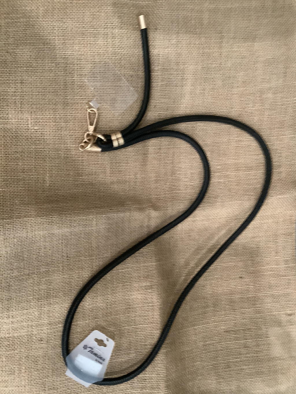 Black leather Cellphone Neck Strap