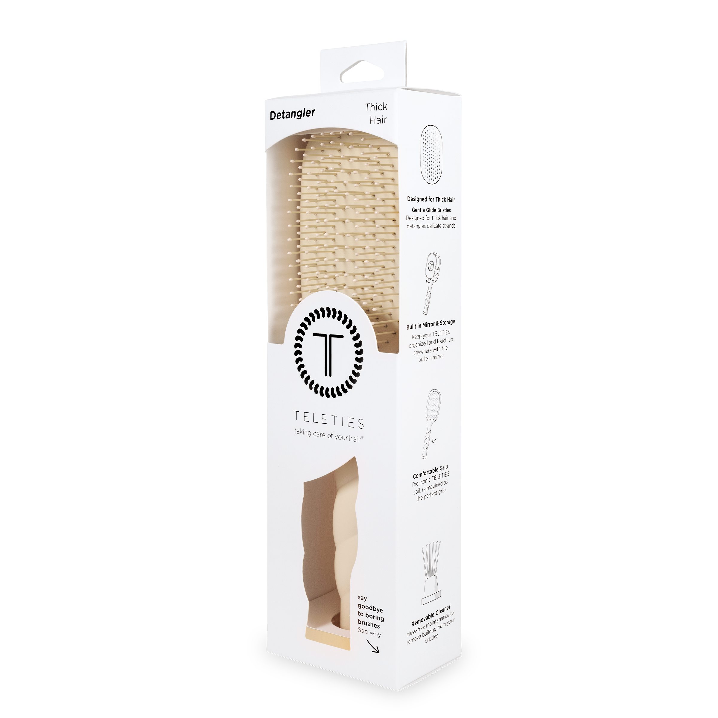 Detangler Hair Brush for Thick Hair - Tan