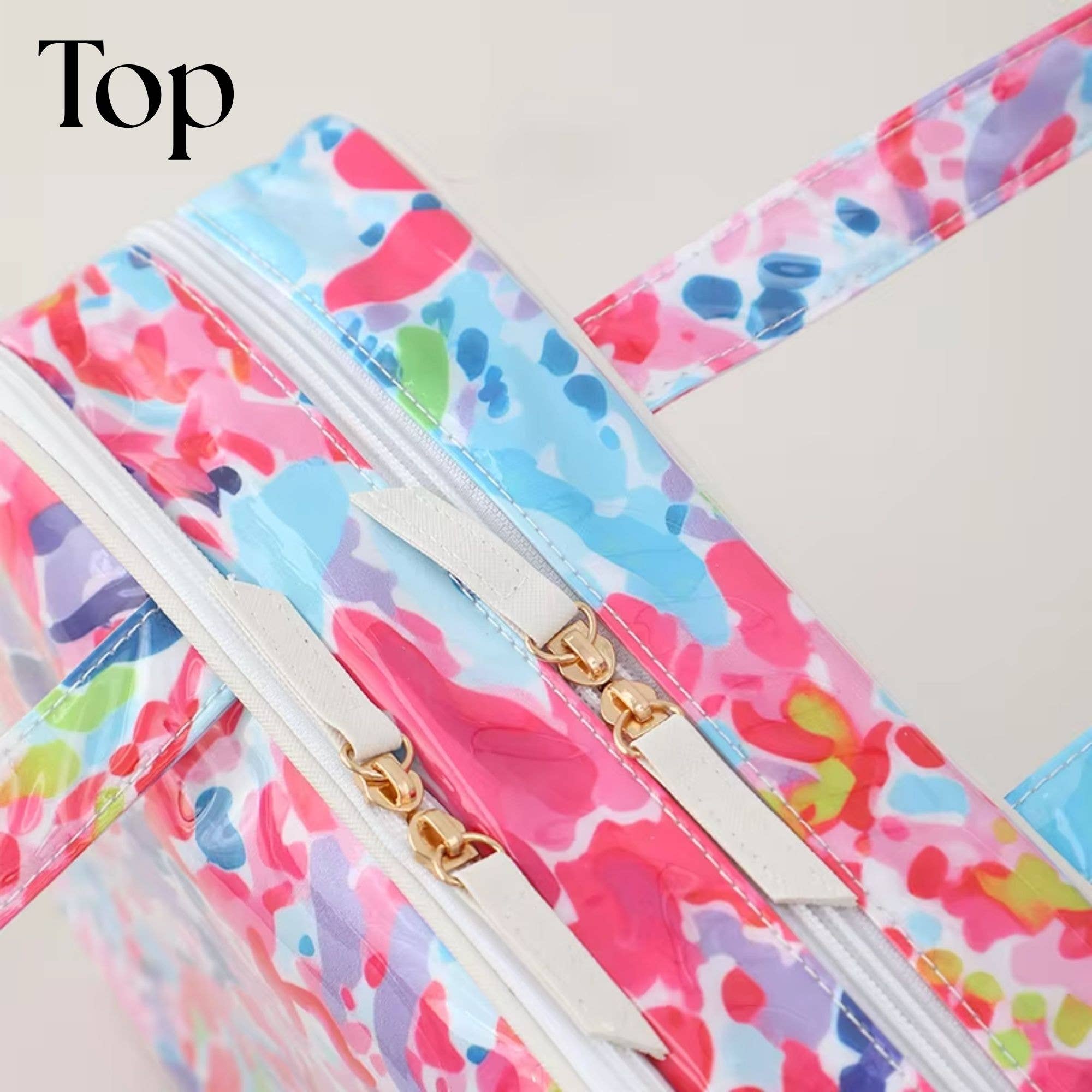 Waterproof Cosmetic Case PVC Make up Bag Hydrangea Horizon