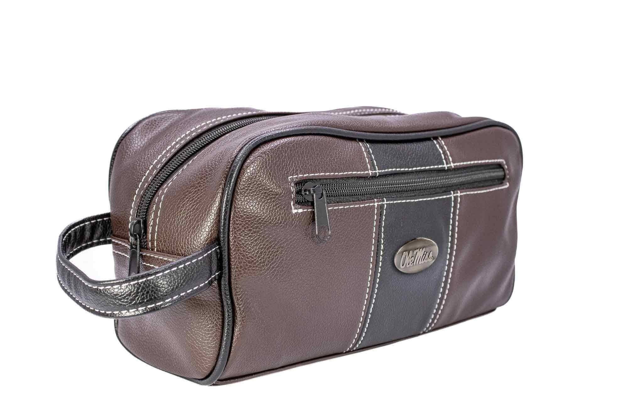 Ole Miss Rebels Men's Toiletry Dopp Bag Brown
