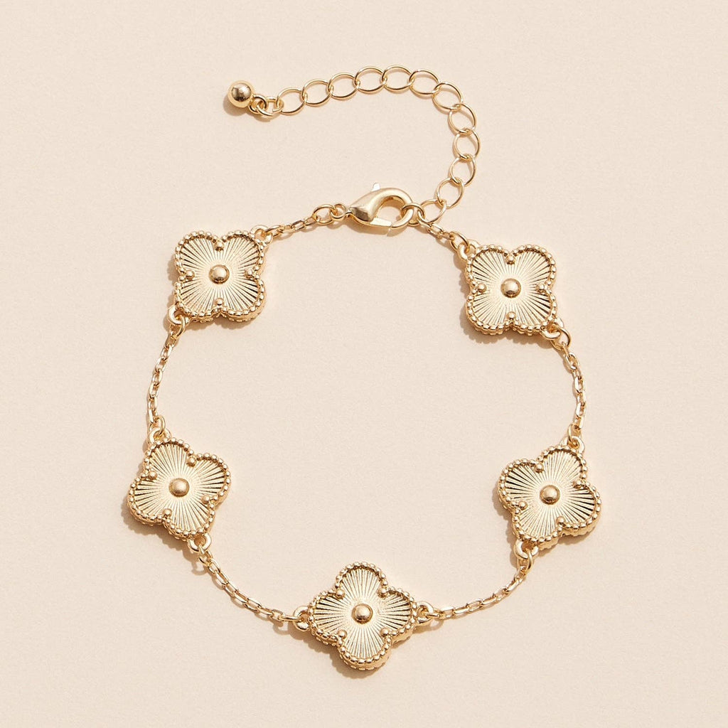 Colorful Shell Charm Bracelet with Gold Detailing