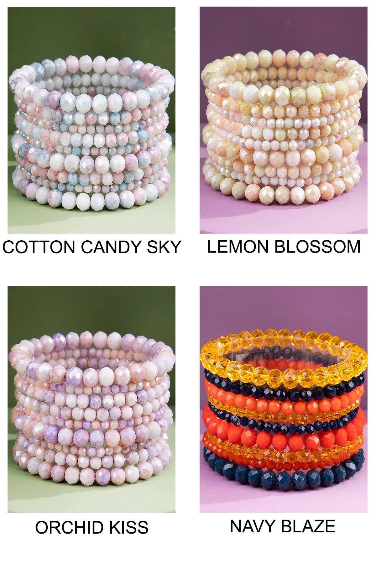 Glass Bead 9 Set Bracelet
