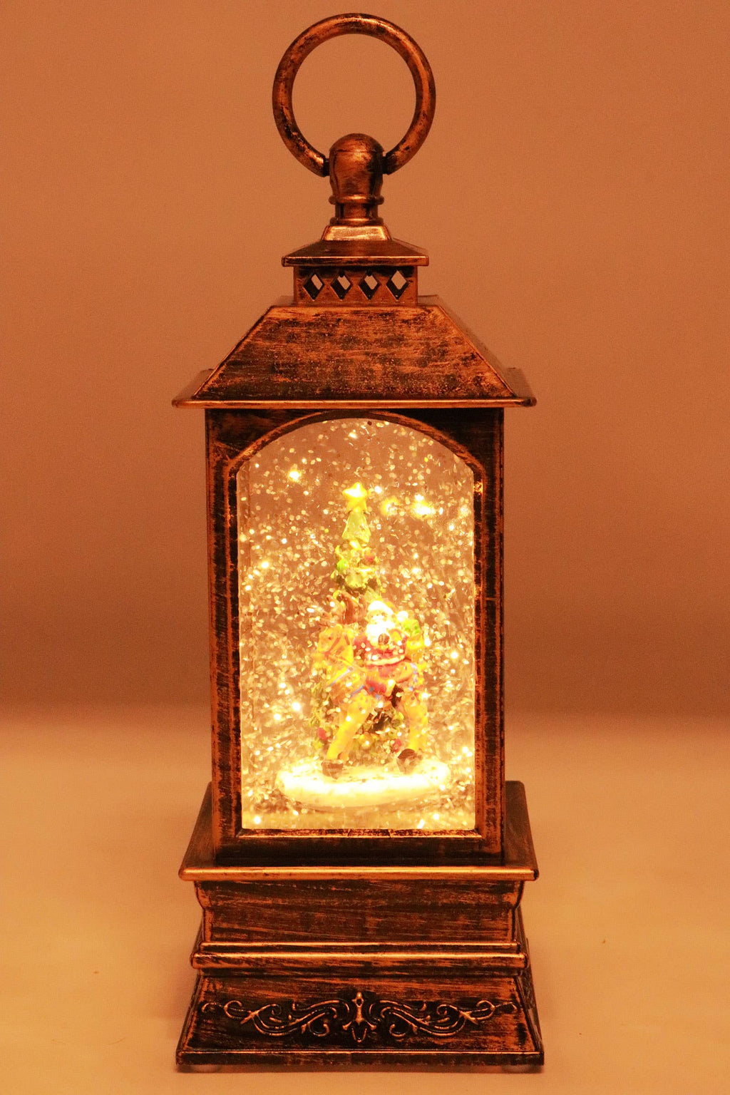 Vintage Christmas Glittering Music Led Lantern - Steady
